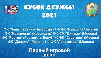 Международный турнир "Кубок Дружбы" 2021. День первый.